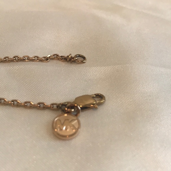 Michael Kors Rose Gold Necklace with Purse Charm - Picture 5 of 5